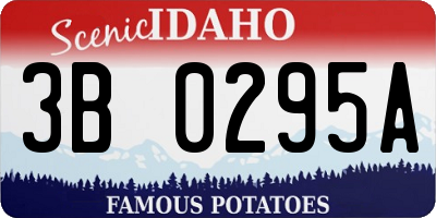 ID license plate 3B0295A