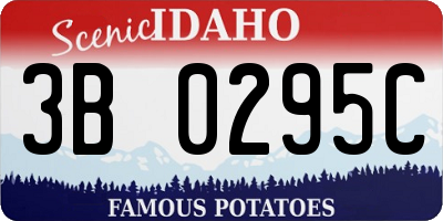 ID license plate 3B0295C