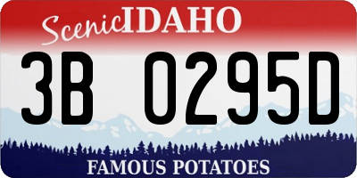 ID license plate 3B0295D