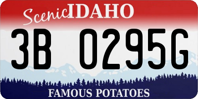 ID license plate 3B0295G
