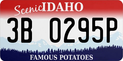 ID license plate 3B0295P