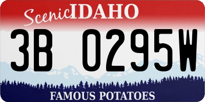 ID license plate 3B0295W