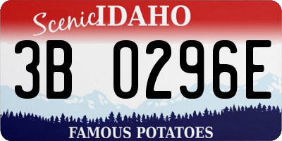 ID license plate 3B0296E
