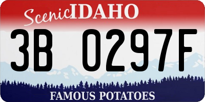 ID license plate 3B0297F