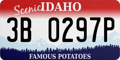ID license plate 3B0297P