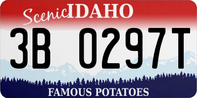 ID license plate 3B0297T
