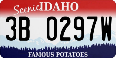 ID license plate 3B0297W