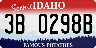 ID license plate 3B0298B