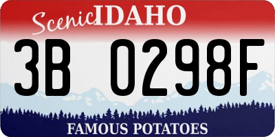 ID license plate 3B0298F