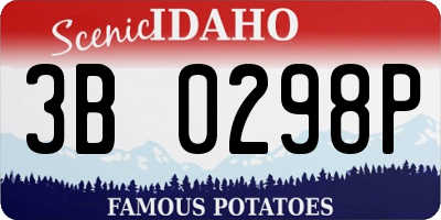 ID license plate 3B0298P
