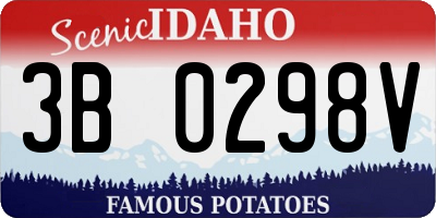 ID license plate 3B0298V