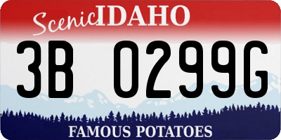 ID license plate 3B0299G