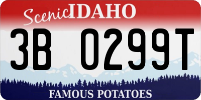 ID license plate 3B0299T