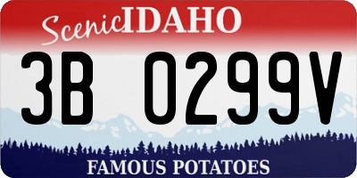 ID license plate 3B0299V