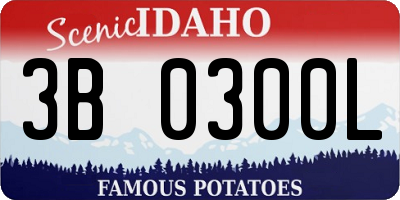 ID license plate 3B0300L