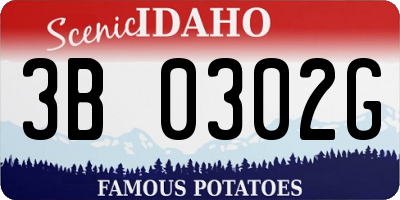 ID license plate 3B0302G