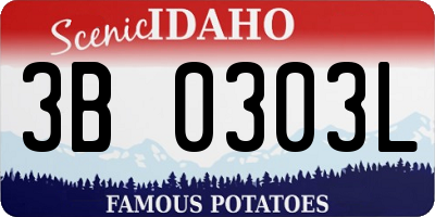 ID license plate 3B0303L