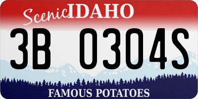 ID license plate 3B0304S