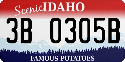 ID license plate 3B0305B