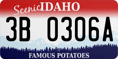 ID license plate 3B0306A