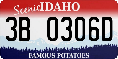 ID license plate 3B0306D