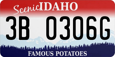 ID license plate 3B0306G