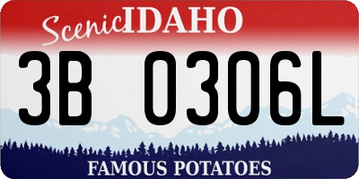 ID license plate 3B0306L