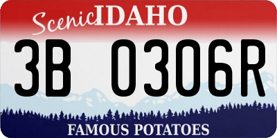 ID license plate 3B0306R