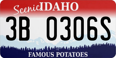 ID license plate 3B0306S