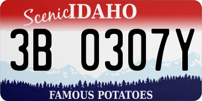 ID license plate 3B0307Y