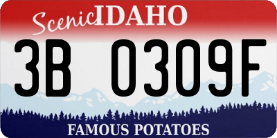 ID license plate 3B0309F