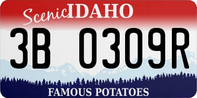 ID license plate 3B0309R