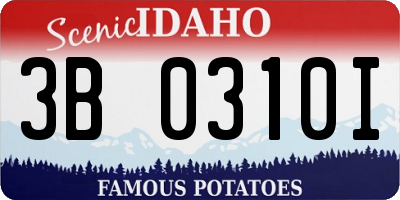 ID license plate 3B0310I