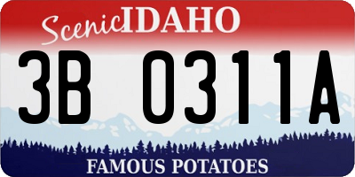 ID license plate 3B0311A