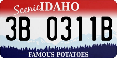 ID license plate 3B0311B