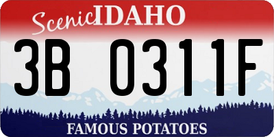 ID license plate 3B0311F