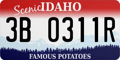 ID license plate 3B0311R