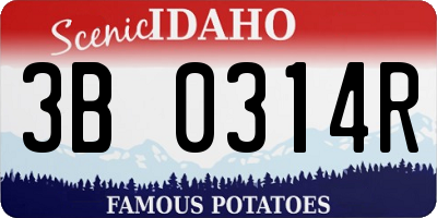 ID license plate 3B0314R