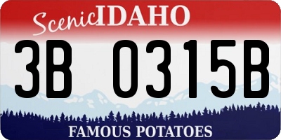 ID license plate 3B0315B