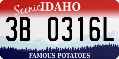 ID license plate 3B0316L