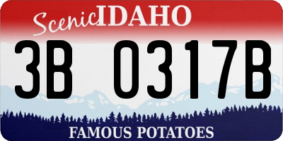 ID license plate 3B0317B