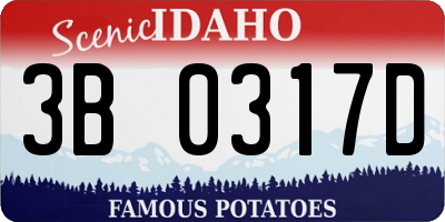 ID license plate 3B0317D