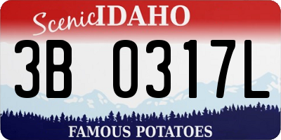 ID license plate 3B0317L