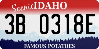 ID license plate 3B0318E