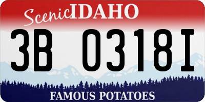 ID license plate 3B0318I