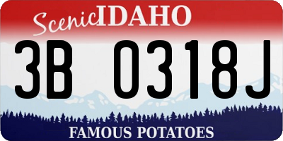 ID license plate 3B0318J