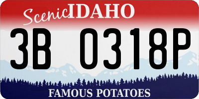 ID license plate 3B0318P
