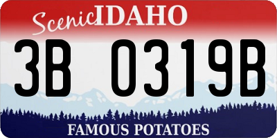 ID license plate 3B0319B