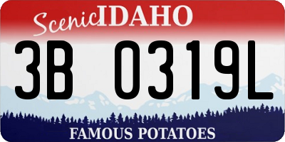 ID license plate 3B0319L