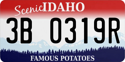 ID license plate 3B0319R